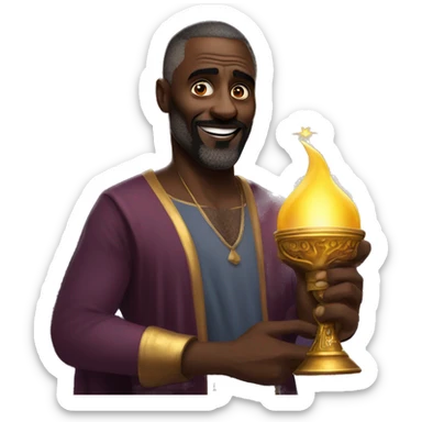 idris elba genie with lamp sticker