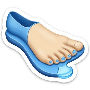 Broken toe that is black and blue and swollen sticker