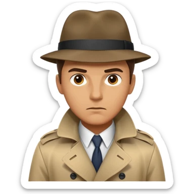 trençkotlu dedektif sticker
