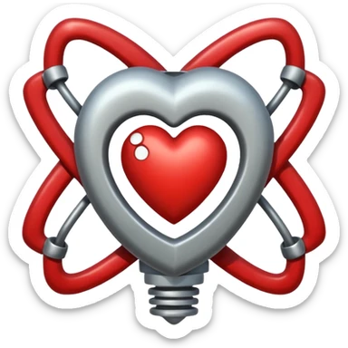 Full atomic heart sticker