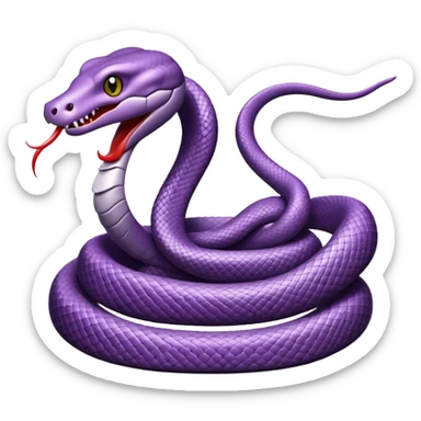 Purple snake sticker