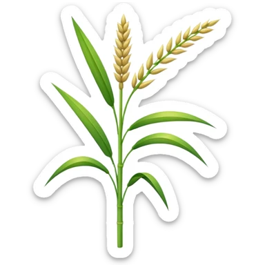 a single rice stalk sticker
