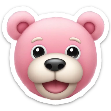 pink cute teddy bear sticker