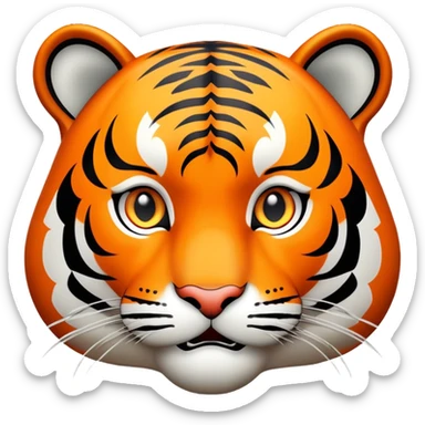 tiger face with LOL speech bubble for Twitch emote sticker