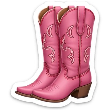 cowgirl boots cute a tiny bit of red and pink on it NO TEAL a little girlie sticker