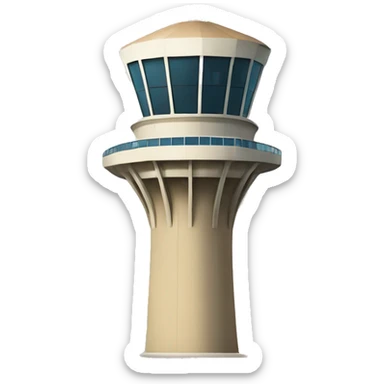 Tan airport tower sticker