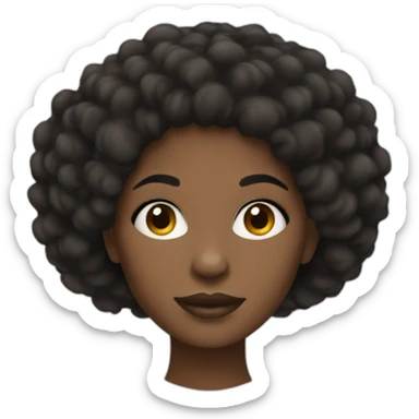 black woman afro sticker