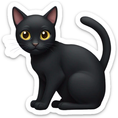 black cat sticker