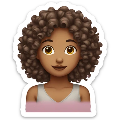  curly girl sticker