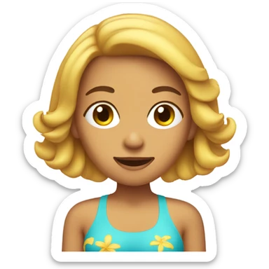 Woman in bathing suit  sticker