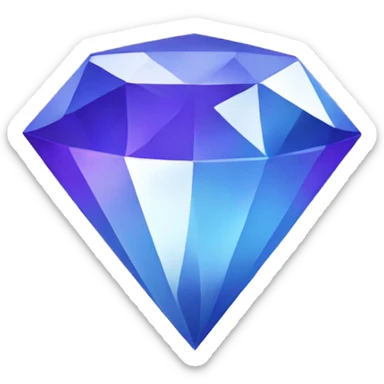 Blue purple white diamond  sticker