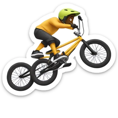 BMX bike and rider doing a trick sticker