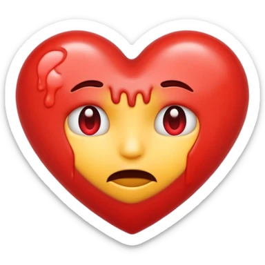 Nervous love emoji sticker