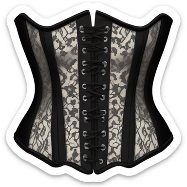 Black corset sticker