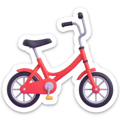 children's bicycle, 2 big wheels and 2 small wheels sticker