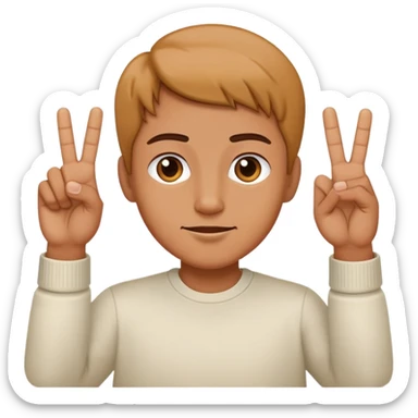 Mano che fa 3 medi sticker