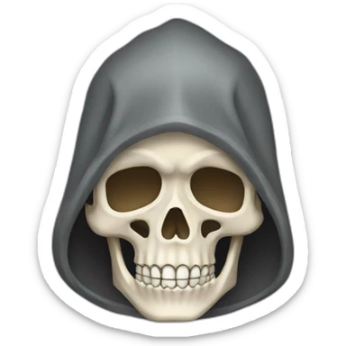 Skeleton hood sticker