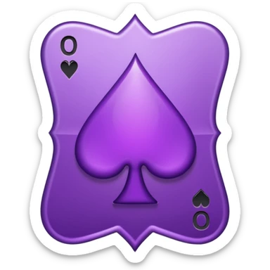 purple spade card sticker