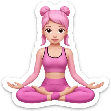 pink pilates princess sticker