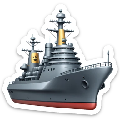 Very realistic warship  sticker