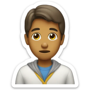 Peanut sad at school sticker