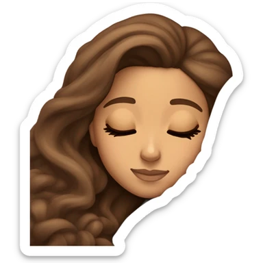 Ariana Grande sleeping with brown hair  sticker