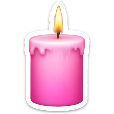A pink candle  sticker