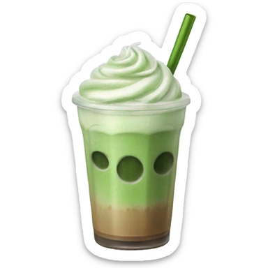 Iced matcha latte sticker