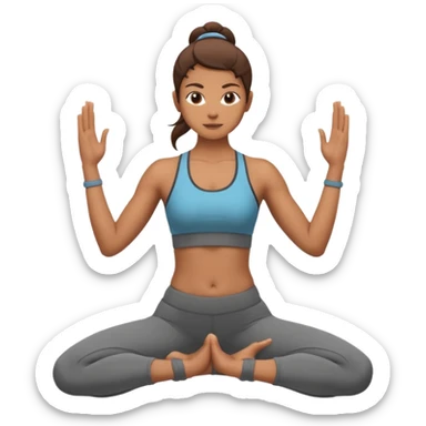 warrior yoga pose sticker