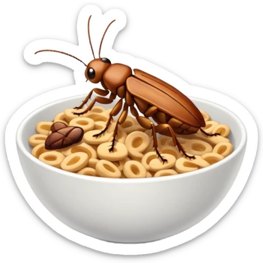 Roaches in cereal sticker