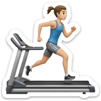 cinta de correr gimnasio con persona corriendo sticker