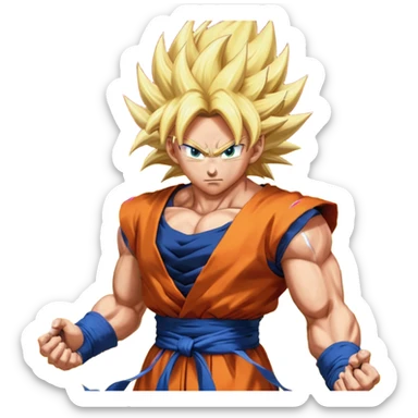 Goku super sayian ssj1,ssj2,ssj3,ssj4,ssj god,ssj blue, ssjblue kaioken, ultra instinct sticker