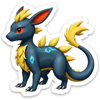 Flareon-Salandit-Electrike-Zeraora-Fakémon-hybrid-creature (full body)  sticker