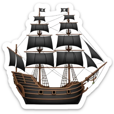 Pirate ship frigate sticker