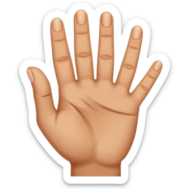 W V as hand signs. sticker