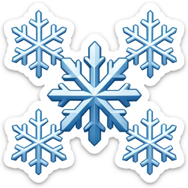 Snowflakes 3d sticker