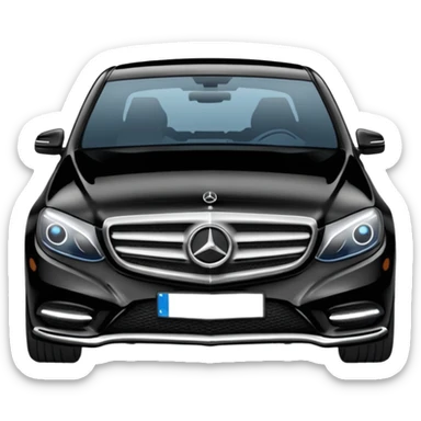 Crée-moi une voiture noire, berline, très classe Mercedes classe C. sticker