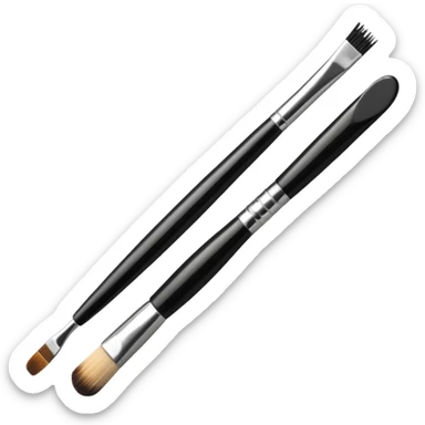 lash and brows done with a eyebrow brush without a women sticker