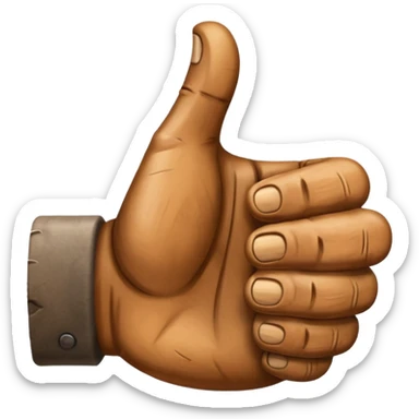 Shitty thumbs up sticker