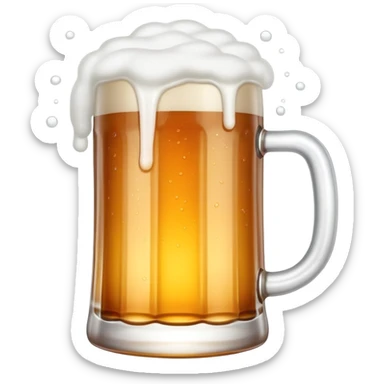 Tsingtao beer mug with foam sticker