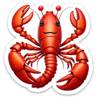 A clown lobster  sticker