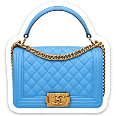 chanel le boy sky blue bag sticker