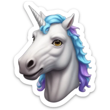Weird unicorn man sticker