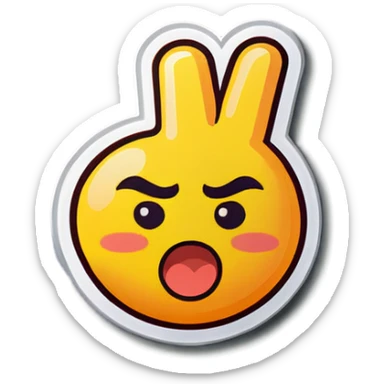 Emoji with middle finger and side eye sticker