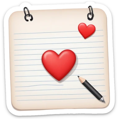 Cute note that says I miss you with a heart  sticker