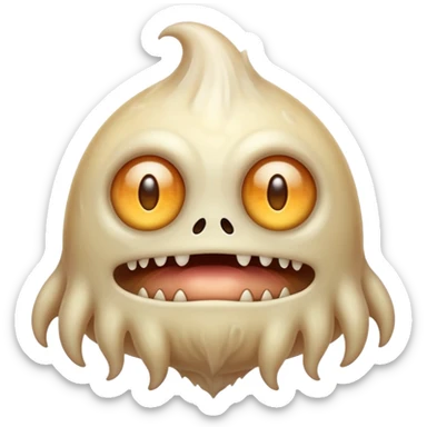 Beige fog monster   sticker