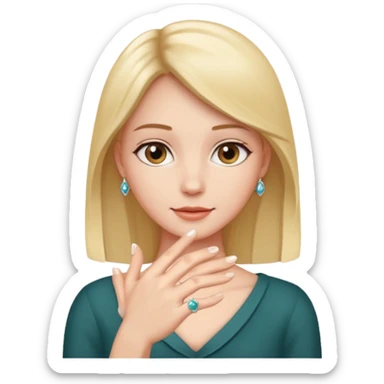 Engagement ring on left hand sticker