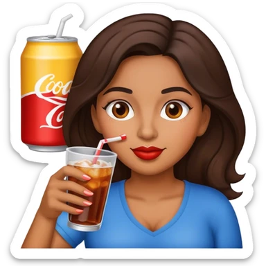 Chica bebiendo Rea sticker