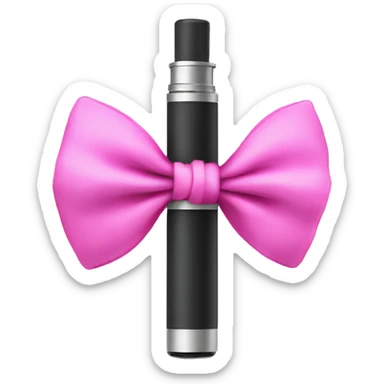 Vape with pink bow sticker