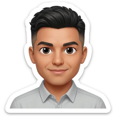 Mexican man fade hair cut 25 year old  sticker